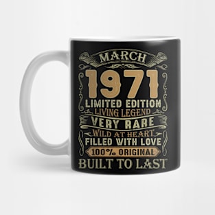 Vintage 50 Years Old March 1971 50th Birthday Gift Mug